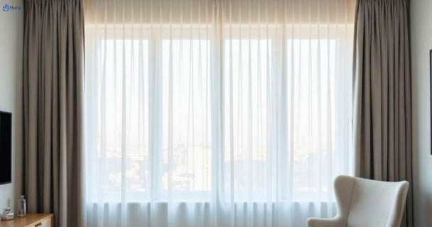 Freshly steam cleaned curtains in coombabah QLD