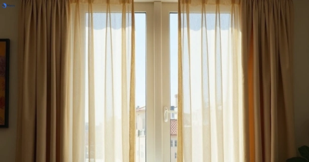Dusty and dull curtains in coombabah before steam cleaning